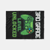 3. Klasse freigeschalteter Gamer Ck Zur Schule Jun Fleecedecke (Vorderseite (Horizontal))