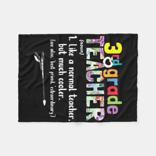 3. Klasse Lehrer zurück zu Schulspende 3. Klasse T Fleecedecke (Vorderseite (Horizontal))