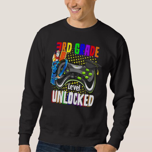 3. Klasse Level freigeschaltetes Videospiel Game B Sweatshirt (Vorderseite)