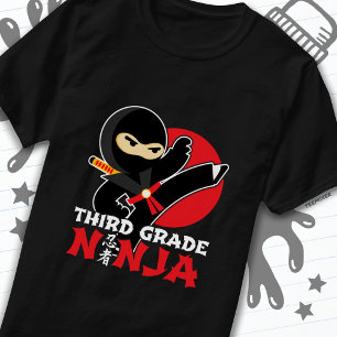 3. Klasse Ninja Kick ersten Tag zurück zur Schule T-Shirt