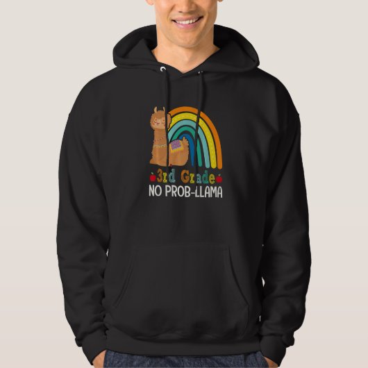 3. Klasse No Prob Llama Dritter Klasse Teamlehrer  Hoodie (Vorderseite)