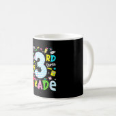 3. Klasse Retro bunte zurück zur Schule Kaffeetasse (VorderseiteRechts)