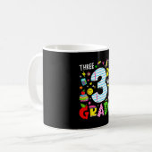 3. Klasse Retro bunte zurück zur Schule Kaffeetasse (Vorderseite Links)