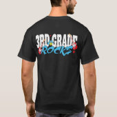 3. Klasse Rocks Student oder Lehrer T-Shirt-p T-Shirt (Rückseite)
