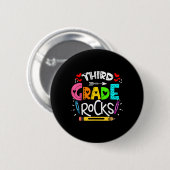 3. Klasse rockt dritte Klasse Rock Ck Zur Schule Button (Vorne & Hinten)