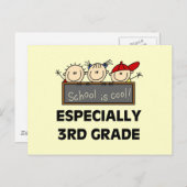 3. Klasse Schule ist Cool Tshirts und Geschenke Postkarte (Vorne/Hinten)