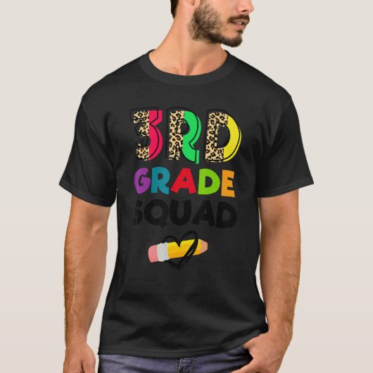 3. Klasse Squad Leopard Team Lehrer der dritten Kl T-Shirt (Vorderseite)