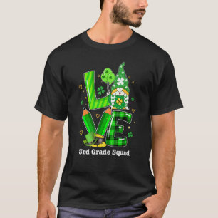 3. Klasse Squad Regenbogen-Gnom Glücklicher St. Pa T-Shirt