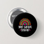 3. Klasse Squad Regenbogen Zur Schule Lehrer Kinde Button (Vorne & Hinten)