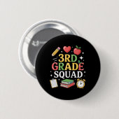 3. Klasse Squad Süß Zurück zur Schule Lehrer Button (Vorne & Hinten)