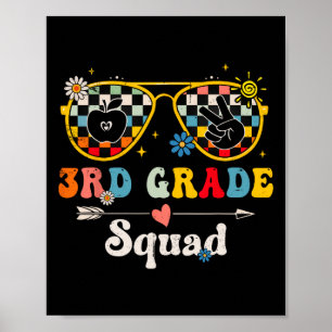 3. Klasse Squad Süße Groovy Lehrer Schüler Ck To  Poster