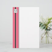 (3) Klassische Striptastaterie für Monogramm Briefpapier (Stehend Vorderseite)