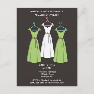 3 Kleider Bridal Dusche Einladungen