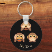 3 Kleine Affen: Sieh kein Böse, höre kein Böses, s Schlüsselanhänger (Vorderseite)