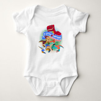 3 kleine Raubvögel u. T-Rex Baby-Jersey-Bodysuit Baby Strampler