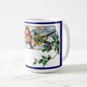 3 kleine Vögel, die auf einer Niederlassung sitzen Kaffeetasse (VorderseiteRechts)
