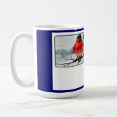 3 kleine Vögel, die auf einer Niederlassung sitzen Kaffeetasse (Links)