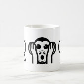 3 kluge Affen Emoji Kaffeetasse (Mittel)