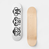 3 kluge Affen Emoji Skateboard (Vorderseite)