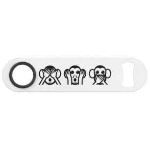 3 kluge Affen Emoji Speedflaschenöffner