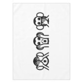 3 kluge Affen Emoji Tischdecke (Vorderseite)