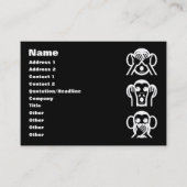 3 kluge Affen Emoji Visitenkarte (Vorderseite)