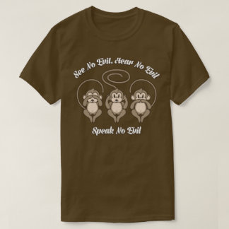 3 kluge Affen sehen kein, hören kein, sprechen T-Shirt