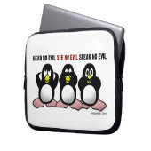 3 kluge Pinguine Laptopschutzhülle (Vorderseite Links)