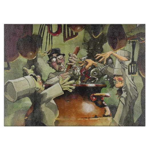 3 Kochs-dekoratives Glasschneiden-Brett Schneidebrett (Vorderseite)