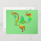3 Kokopelli #110 Postkarte (Vorne/Hinten)
