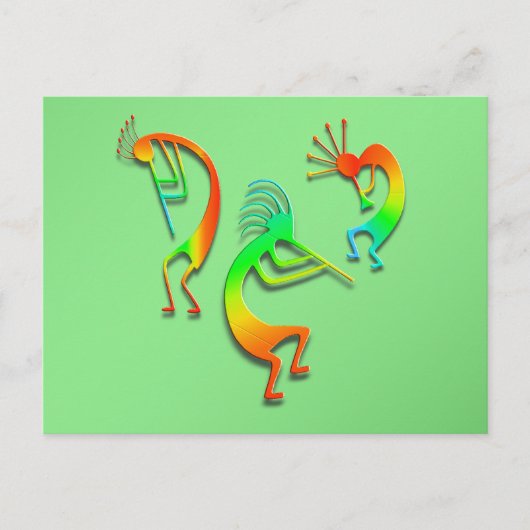 3 Kokopelli #110 Postkarte (Vorderseite)