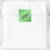 3 Kokopelli #29 Quadratischer Aufkleber (Tasche)