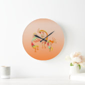 3 Kokopelli #51 Große Wanduhr (Zuhause)