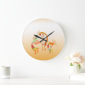 3 Kokopelli #51a Große Wanduhr (Zuhause)