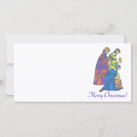 3 Könige, frohe Weihnachten! Feiertagskarte (Vorderseite)