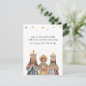 3 Könige Weihnachtskarte oder Einladung (Stehend Vorderseite)