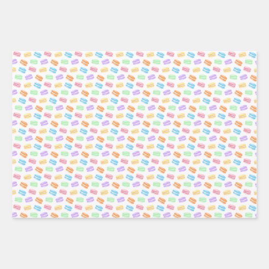 3 Koordinationsmuster farbige Makaronen Geschenkpapier Set (Vorderseite 3)