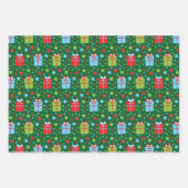 3 Koordinierung der Weihnachtsbaum-Snowman-Sterne Geschenkpapier Set (Vorderseite 3)