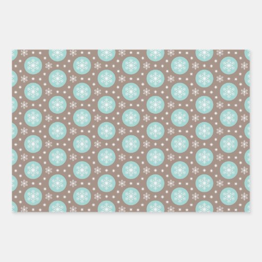 3 Koordinierung der Weihnachtstaupe Grau Türkis Geschenkpapier Set (Vorderseite 3)