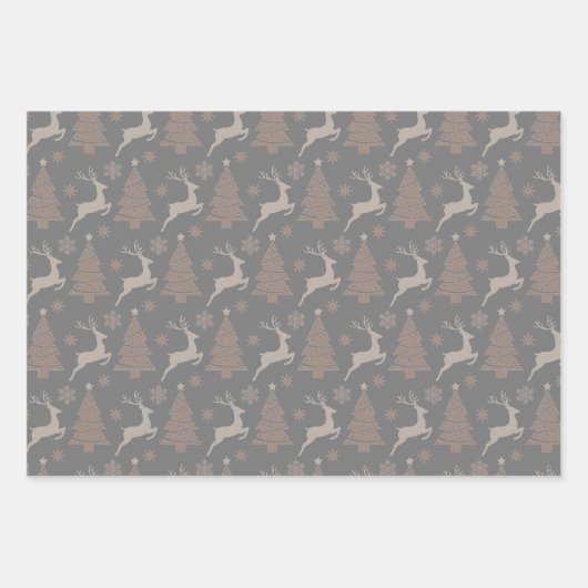 3 Koordinierung der Weihnachtstaupe Grau Türkis Geschenkpapier Set (Vorderseite 2)