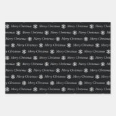 3 Koordinierung Schwarz-weißer Weihnachtsbaumstrei Geschenkpapier Set (Vorderseite 3)