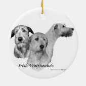 3 Köpfe des irischen Wolfhound Keramikornament (Hinten)