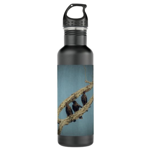 3 Krähen Edelstahlflasche (Vorderseite)