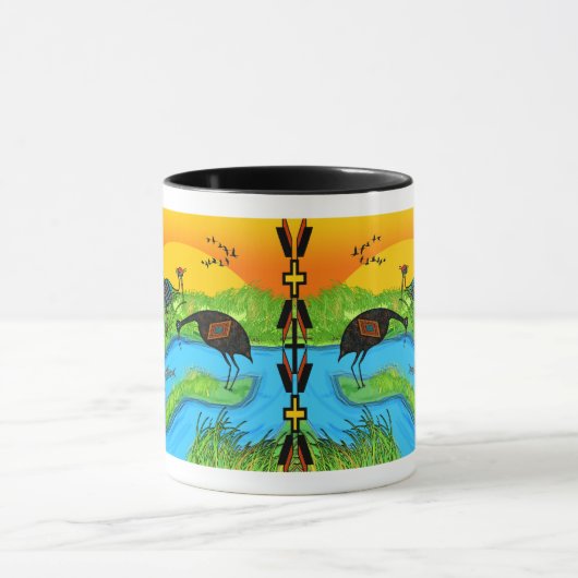 3 Kräne in Bosque Del Apache Tasse (Zentrum)