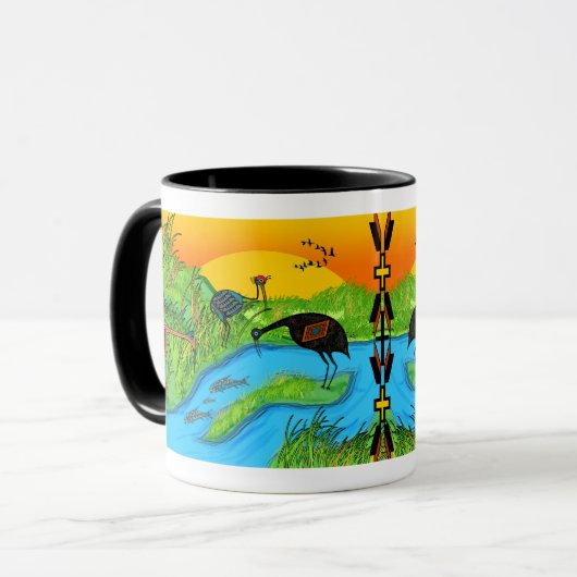 3 Kräne in Bosque Del Apache Tasse (Vorderseite Links)