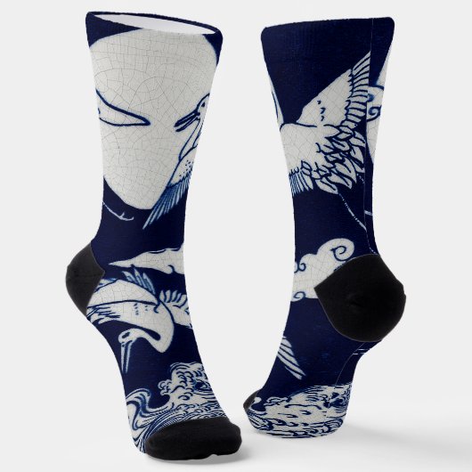 3 Krane Socken (Gewinkelt)