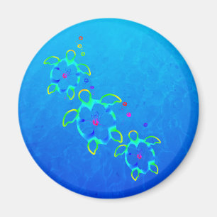 3 Krawatte gefärbte hawaiische Honu Schildkröten Magnet