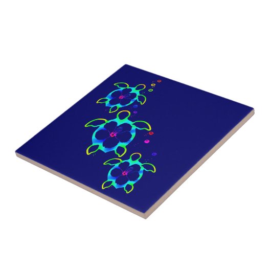 3 Krawatte gefärbte Honu Schildkröten Fliese (Seite)