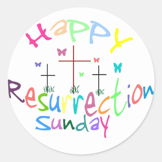 3 Kreuze der Aufkleber für Auferstehung (Vorderseite)