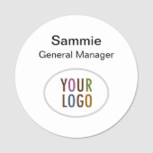 3" Kunststoffbenutzerdefiniertes Round-Magnetic-Na Namensschild (Vorderseite)